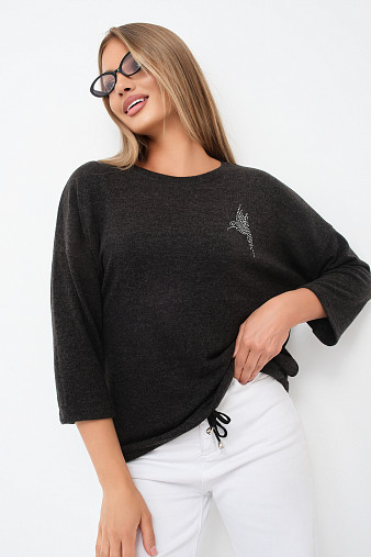 Джемпер Оливия т.серый