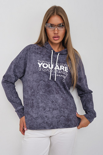 Толстовка женская Винтаж серый