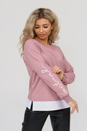 Толстовка женская Дабл сухая роза