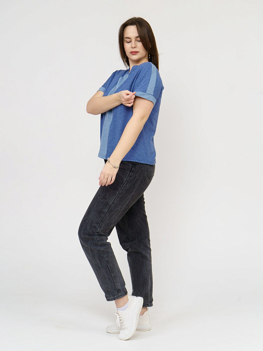 Футболка женская Моника индиго/меланж