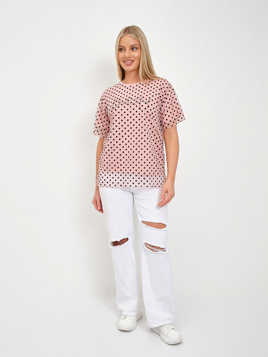 Футболка женская Бьюти вискоза пудра