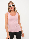 Майка вискозная однотонная пудра