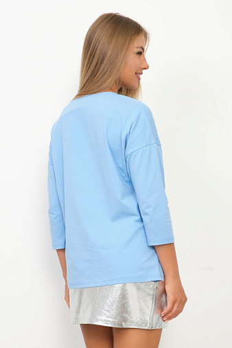 Лонгслив Стиль голубой