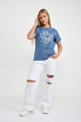 Футболка жен. Лиона варенка индиго