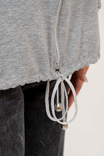 Толстовка женская Мираж футер серый