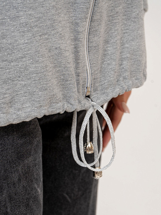 Толстовка женская Мираж футер серый