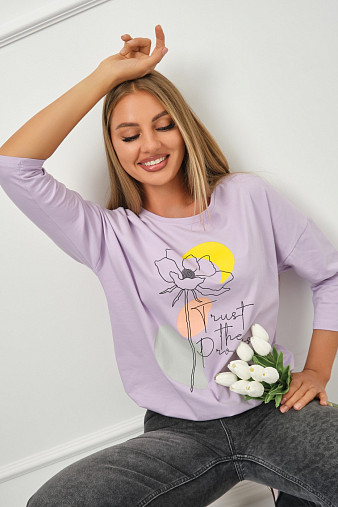 Лонгслив Николь лаванда