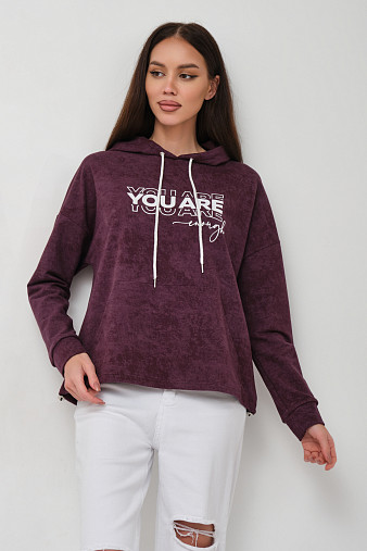 Толстовка женская Винтаж баклажан