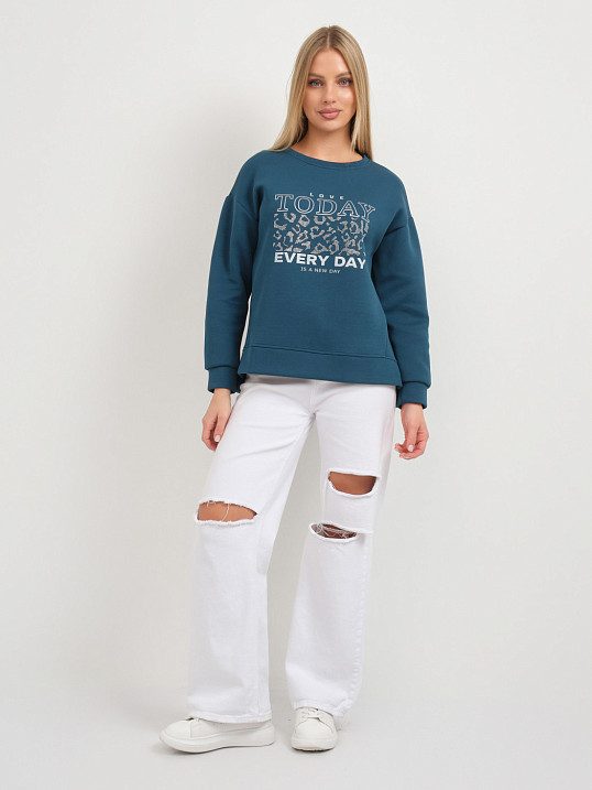 Свитшот женский Лео петроль