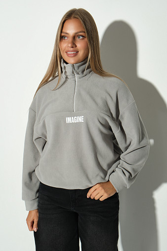 Толстовка жен. Тренд-2 флис св.серый