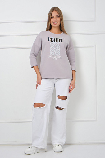 Свитшот женский Бьюти серый
