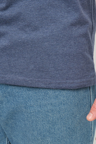 Футболка мужская Респект индиго/меланж