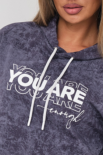 Толстовка женская Винтаж серый