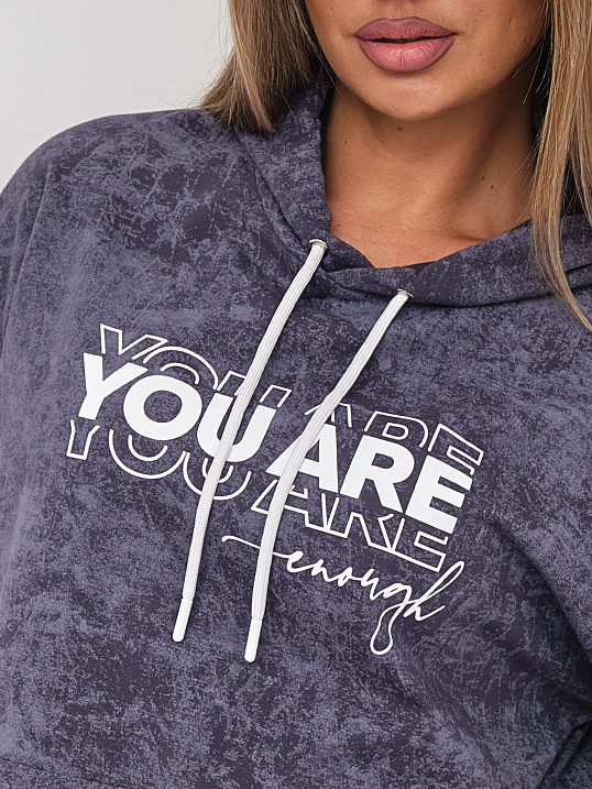 Толстовка женская Винтаж серый