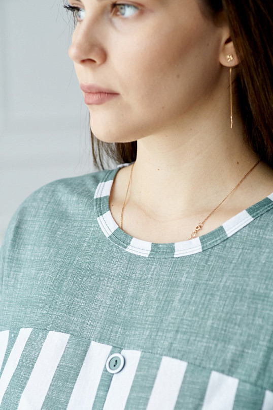 Костюм Вдохновение фисташка/полоса