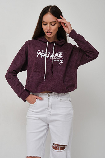 Толстовка женская Винтаж баклажан