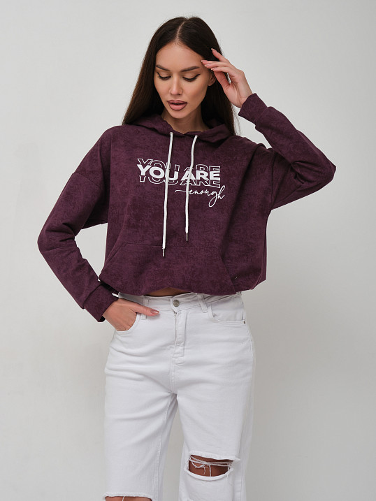 Толстовка женская Винтаж баклажан