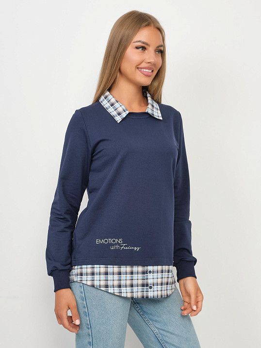 Толстовка женская Аврора индиго