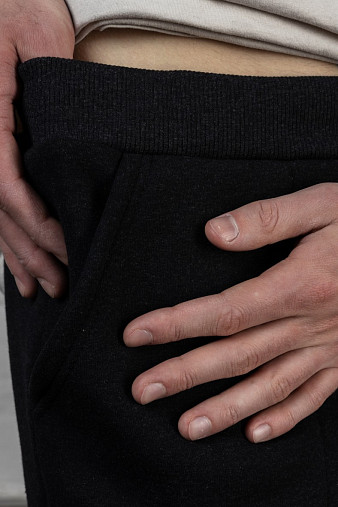 Брюки мужские футер 3-х нитка антрацит