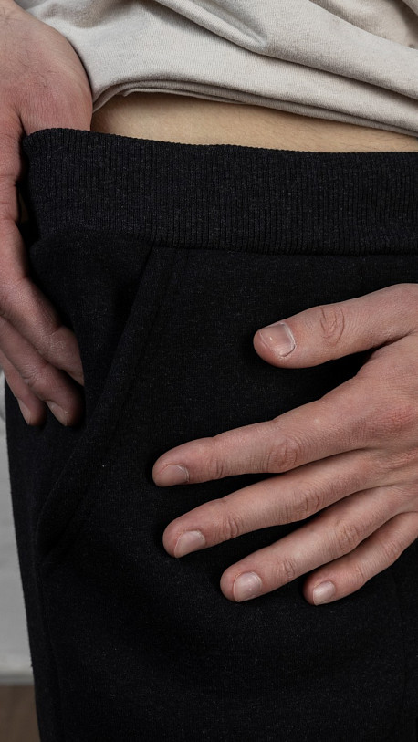 Брюки мужские футер 3-х нитка антрацит