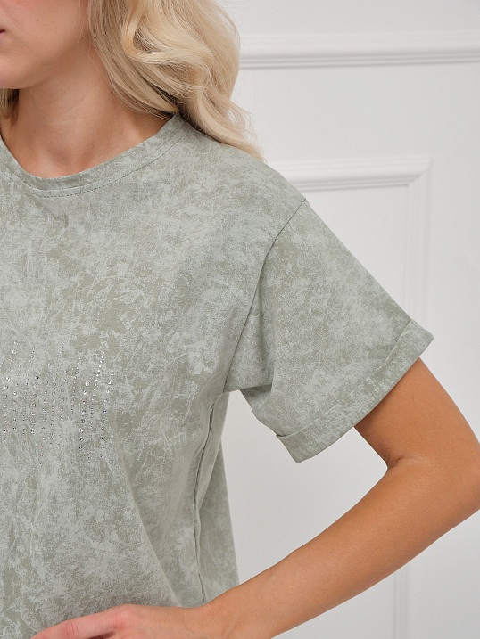 Футболка женская Арабеска фисташка