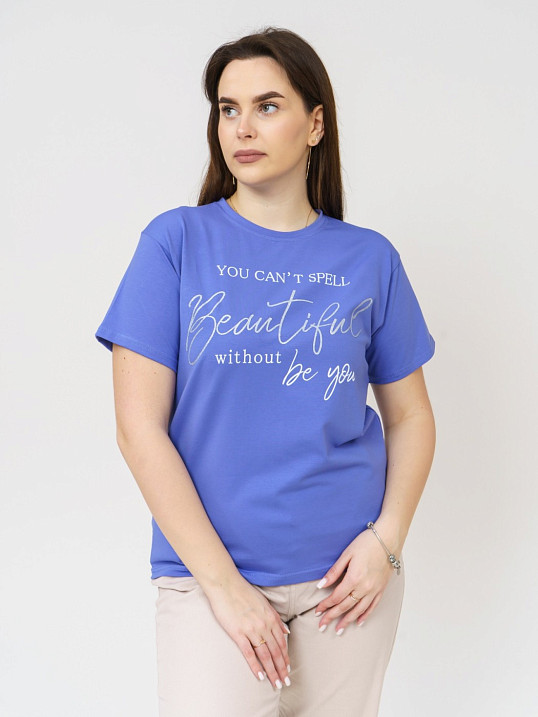 Футболка женская Эстель василёк