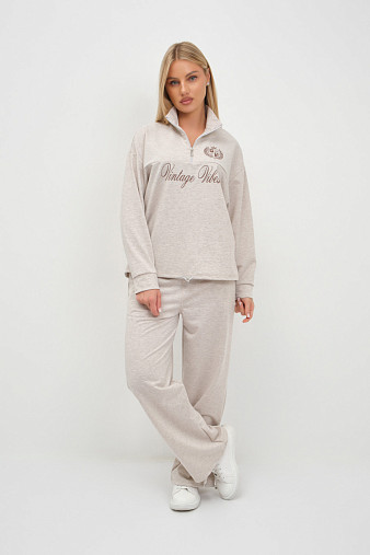 Костюм женский Верона однотонный беж/меланж