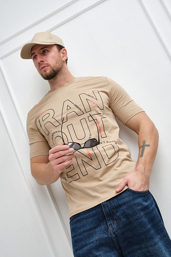 Футболка мужская Сириус бежевый