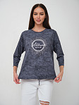Лонгслив жен. Гламур варенка т.серый