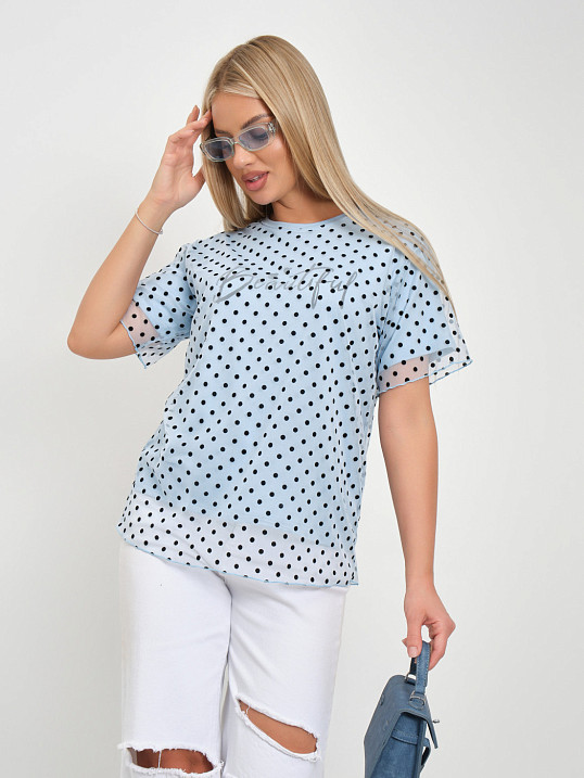 Футболка женская Бьюти вискоза голубой