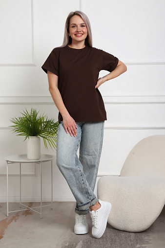Футболка женская Классика шоколад