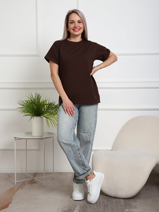 Футболка женская Классика шоколад