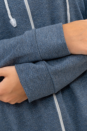 Толстовка женская Мираж футер индиго