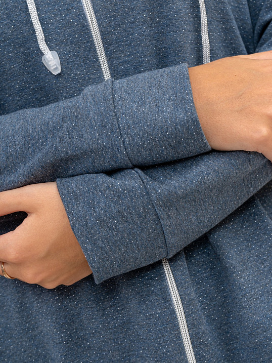 Толстовка женская Мираж футер индиго