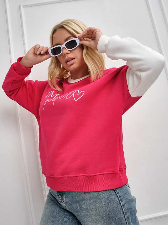 Толстовка женская Медея начес фуксия