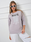 Свитшот женский Бьюти серый
