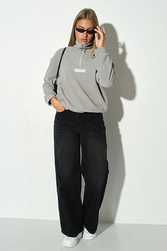 Толстовка жен. Тренд-2 флис св.серый