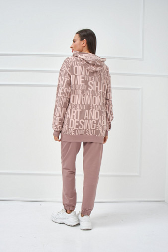 Костюм Челси футер 2-х нитка набивной кофе