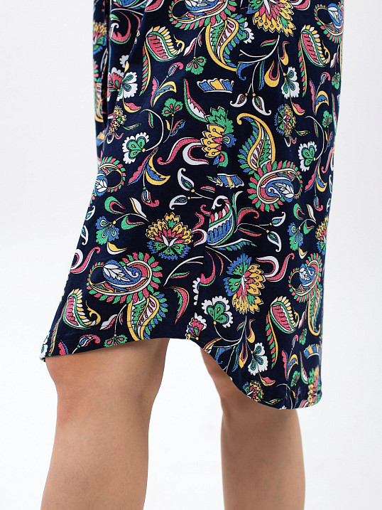 Халат Анна синий/узор