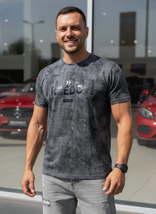 Футболка мужская Рич варенка серый