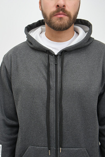 Толстовка муж. Дэнди 3-х нитка начес т.серый