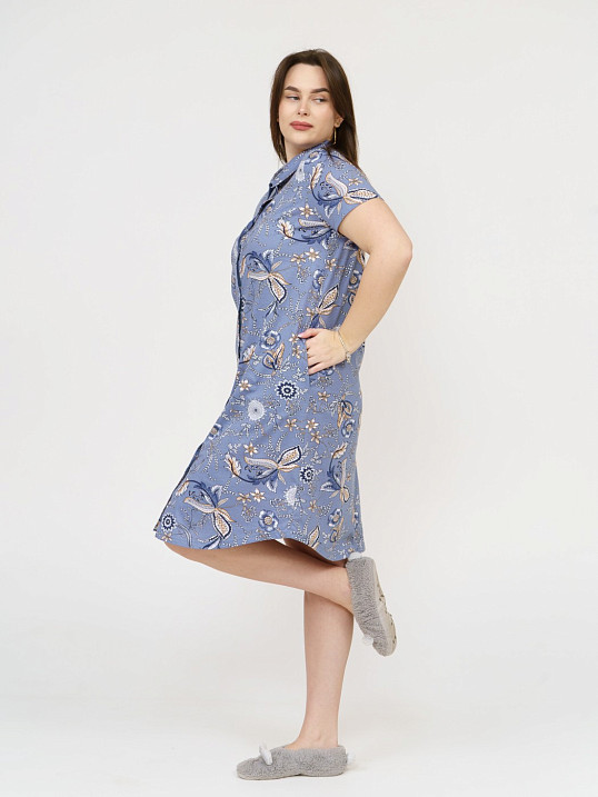 Халат Анна атлантик/цветы