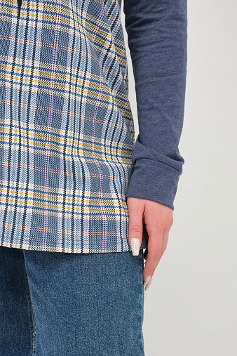 Рубашка Азарт-2 синий/клетка