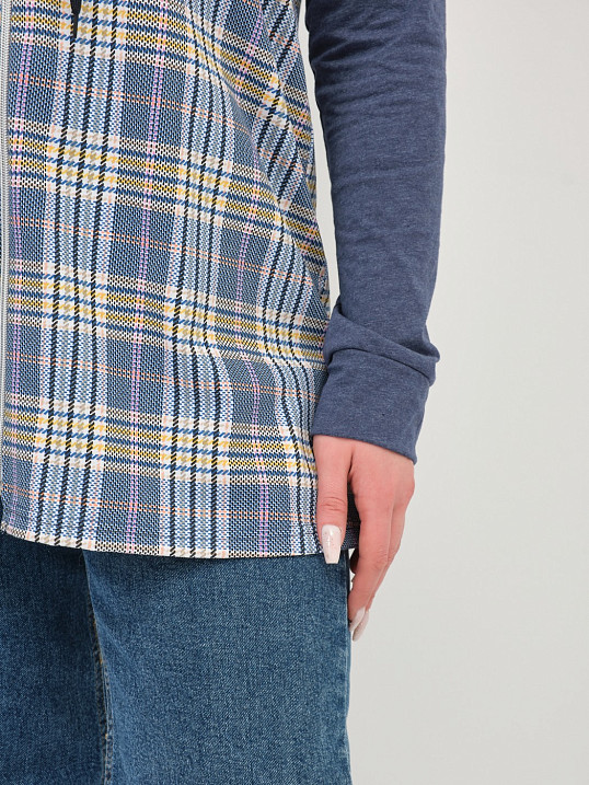 Рубашка Азарт-2 синий/клетка