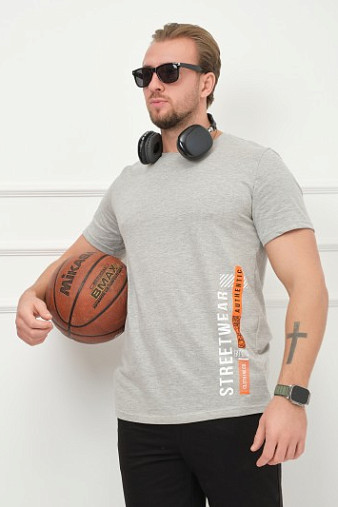 Футболка мужская Норд серый меланж