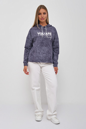 Толстовка женская Винтаж серый