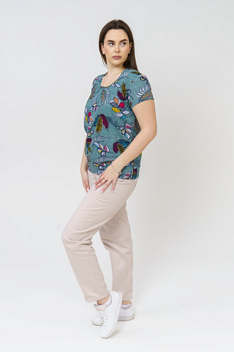 Футболка Фонарик х/б фисташка/папоротник