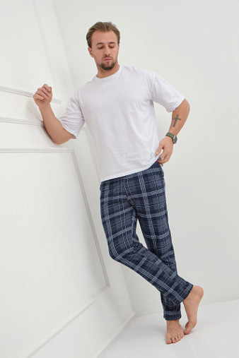 Брюки мужские Легион индиго/клетка
