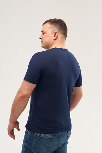 Футболка мужская Узб принт светл. индиго