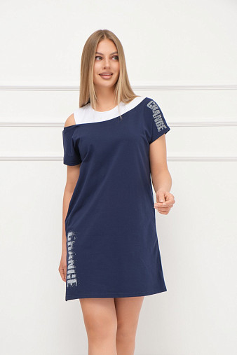 Платье женское Мирэль со стразами т.синий